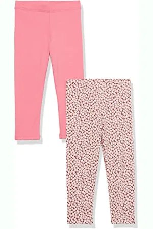 Amazon Mädchen Jersey-Leggings aus Baumwoll-Stretch, 2er-Pack, , 6-7 Jahre