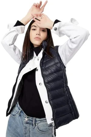 Armani Exchange Damen Down Vest, Blue, M