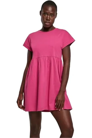 Urban classics Damen Kleid Ladies Organic Empire Valance Tee Dress, Volantkleid für Frauen, Loose Fit, , M