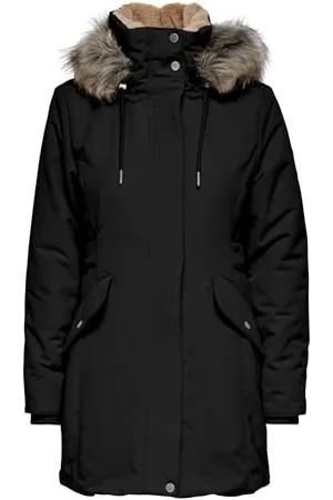 ONLY Damen Onlnewpriska Parka Jacket Cc OTW Kurzparka, Black, S