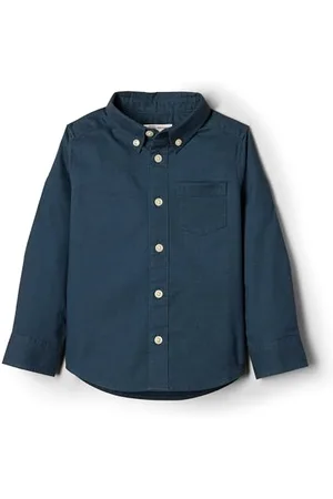 Amazon X Sofia Grainge Jungen Elastisches Oxford-Hemd mit Kragen, , 4 Jahre