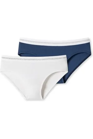 Schiesser Mädchen 2 Pack Panties Hipster-Organic Cotton-Rippe Unterwäsche, , 140 (2er Pack)