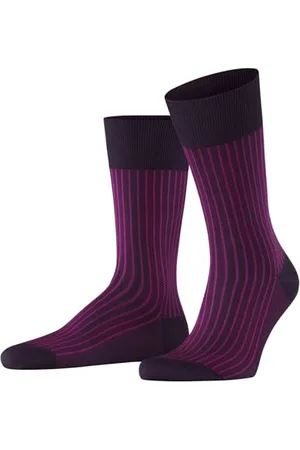 Falke Herren Socken Oxford Stripe M So Baumwolle gemustert 1 Paar, , 45-46