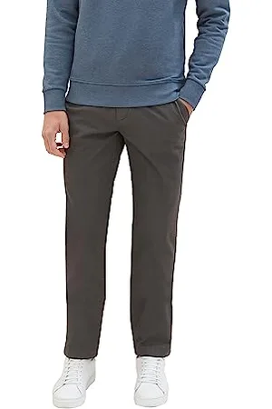 TOM TAILOR Herren 1040063 Travis Regular Fit Chino Hose aus Baumwolle, 34440-grey Zig zag minimal, 28/32