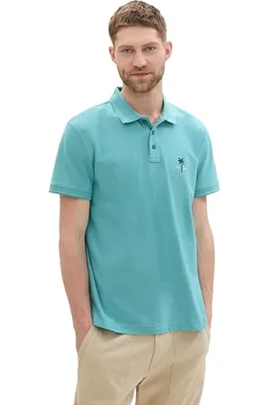 TOM TAILOR Herren Poloshirt mit Ottoman-Struktur , meadow teal, XL