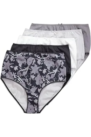 Ulla Popken Damen große Größen Übergrößen Plus Size 5pcs Pack, Maxi Brief, Flower