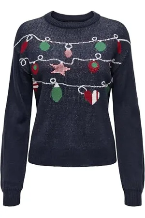 ONLY Damen ONLXMAS LS Balloon O-Neck Box KNT Pullover, , M