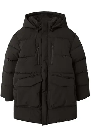 NAME IT Jungen Nkmmovement Puffer Jacket Long Pufferjacke, Black, 140