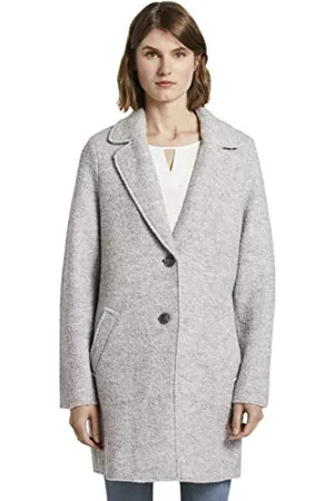 TOM TAILOR Damen Leichter Wintermantel Jacke, 24050-mid Grey Melange, L
