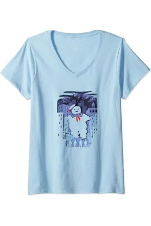 Ghostbusters Experimentelle Tiefe bleibt Puft T-Shirt mit V-Ausschnitt