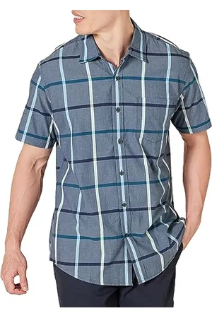 Amazon Herren Kurzärmeliges Hemd aus Popeline, Normale Passform, , XXL