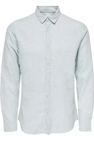 Only & Sons Herren ONSCAIDEN LS SOLID Linen Shirt NOOS Kurzarmhemd, , M