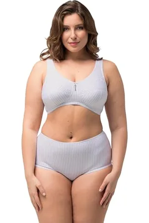 Ulla Popken Damen Entlastungs-BH, ohne Bügel, Strassanhänger, Cup C - G BRA, , 125C