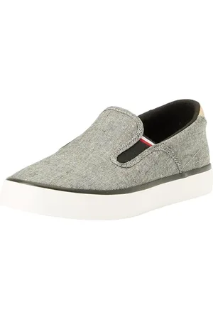 Tommy Hilfiger TH HI VULC LOW SLIPON CHAMBRAY Vulkanisierte Sneaker Herren, (Black), 40 EU