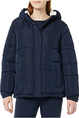 Amazon Damen Wasserabweisende Daunenjacke mit Kapuze und Sherpa-Innenfutter (in Übergröße erhältlich) (zuvor Amazon Aware), , S