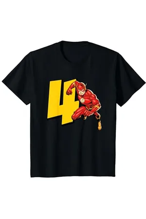 The Flash Kinder Super Hero 4th Birthday T-Shirt