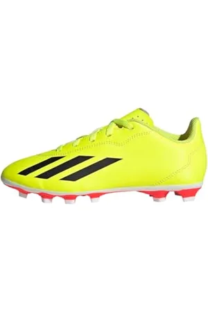 adidas X Crazyfast Club Flexible Ground Boots Fußballschuhe, Solar Yellow/Core Black/Cloud White, 38 2/3 EU