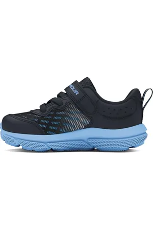 Under Armour UA BINF Assert 10 AC Laufschuhe, Black/Tech Blue/White, 22 EU