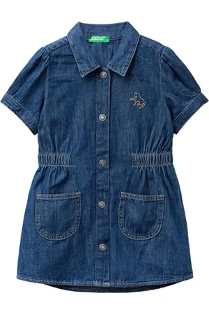Benetton Mädchen und Mädchen 4ad6gv01e Kleid, , XXS