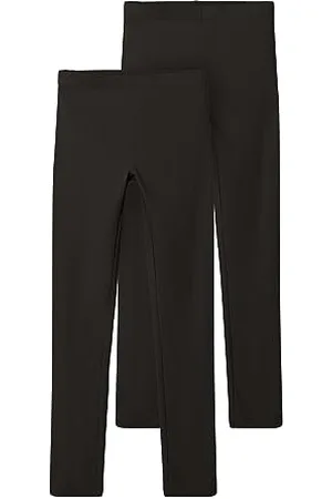 NAME IT Mädchen NKFVIVIAN 2P L NOOS Leggings, Schwarz, 134/140