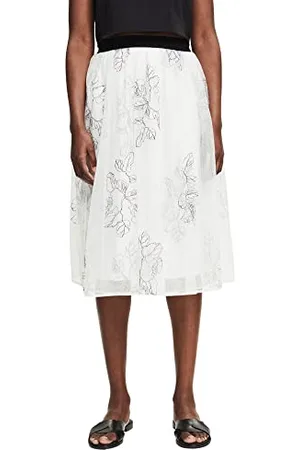 ESPRIT Collection Damen Rock 042eo1d312, Off White, XL