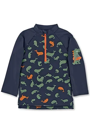 Sterntaler Baby - Jungen Langarm-schwimmshirt Wale Rash Guard Shirt, , 80 EU