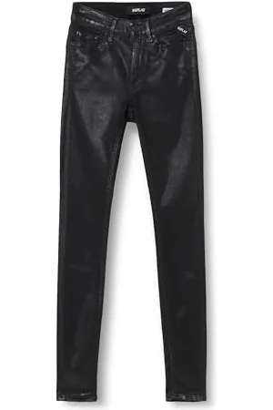 Replay Damen Jeans Luzien Skinny-Fit, Black 098 (Schwarz), 24W / 30L