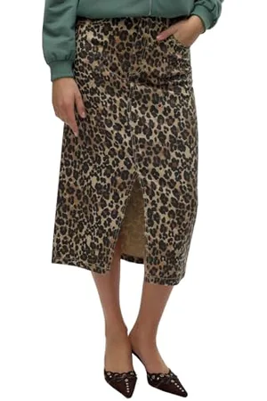 VERO MODA VMVERI HR Calf Denim Skirt AOP