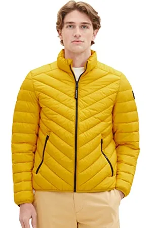 TOM TAILOR Herren 1036073 Lightweight Steppjacke mit Stehkragen, 32096-symphonic Sun Yellow, XL