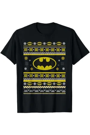 Batman Ugly Christmas Logo T-Shirt - , S, Kurzarm, Unisex, Winter, Klassisch, Casual Festive, -Fans, alle Altersgruppen, Weihnachten