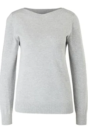 QS by s.Oliver Damen 120.11.899.17.170.2112210 Sweater, Grey Melange, 36 EU