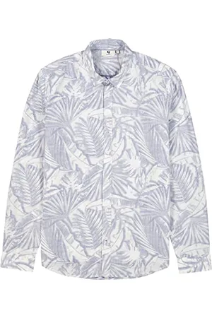 Garcia Herren Shirt Long Sleeve Hemd, White, S
