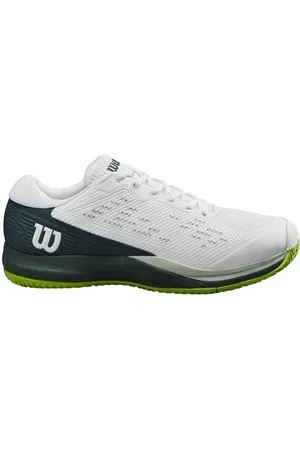 Wilson Herren Rush Pro Ace Tennis Shoe, White/Ponderosa Pine/Jasmine Green, 44 EU