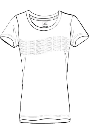 Russell Athletic A21741-UW-001 Curve Flow-S/S Crewneck Tee Shirt T-Shirt Damen White Größe XL