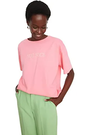 Trendyol Bestickter Freund gestricktes T-Shirt,