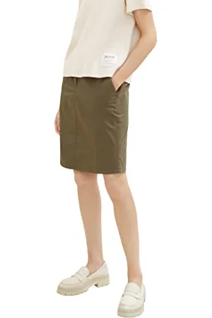TOM TAILOR Damen 1036677 Chino Rock mit Kordel, 11848-Jungle Soil Green, 32