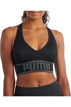 PUMA Damen Seamless Bra Sport-BH, Undurchsichtige, Schwarz, small