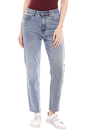 ONLY Damen Stretch Ankle Jeans | Gerade ONLEMILY High Waist Hose | Classic Design Denim Straight Pants, Farben:Blau, Größe:32W / 34L