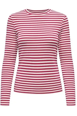 ONLY Damen Onlaida L/S Striped Top JRS Bequemes Oberteil Mit O-Ausschnitt Und Langen Ärmeln, , Small