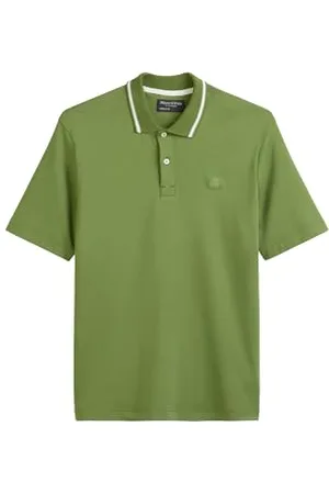 Marc O’ Polo Marc OߴPolo Herren Kurzarm-Poloshirt aus Bio-Baumwolle Regular Fit, Grün (Spring Fern), L