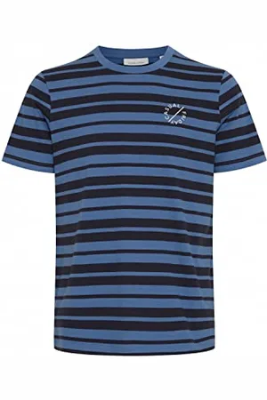 Casual Friday CFThor Y/D Striped Tee Herren T-Shirt Kurzarm Shirt Basic T-Shirt Rundhals-Ausschnitt hochwertige Baumwoll-Qualität gestreift mit Brust-Stickerei, Größe:M, Farbe: