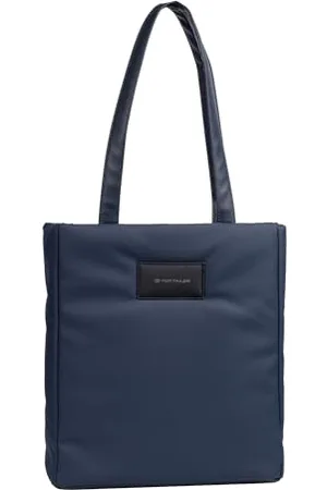 TOM TAILOR Patti Damen Shopper Umhängetasche Reißverschluss Klein Blau