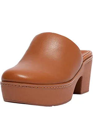 FitFlop Damen Pilar Leather Platform Mules Hausschuh, , 42 EU