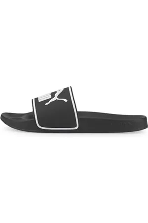 PUMA Unisex Leadcat 2.0 Slide Sandal, Black White, 46 EU