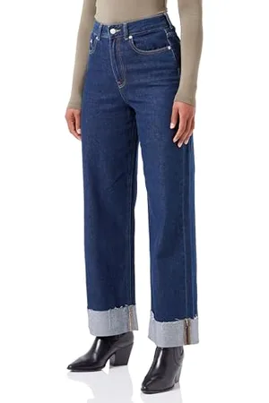 JJXX Jack&Jones Damen JXTOKYO Wide FOLD UP HW Jeans R6055 DNM Jeanshose, , 30W / 30L