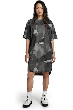 G-Star RAW Damen Boxy U Tee Allover Kleid