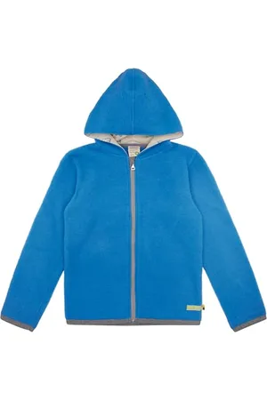 loud + proud Bio-Wollfleece-Jacke mit Kapuze, GOTS zertifiziert