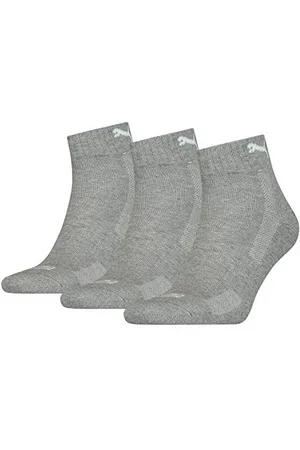 PUMA Unisex Quarter Socken, Grau, 35/38 (3er Pack)