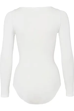 Falke Damen Shapewear Ganzkörper-Body Fine Cotton Crew Neck W Bo Baumwolle Langarmbody 1 Stück, , S 36-38