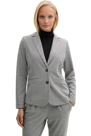 TOM TAILOR Damen Jersey Jacquard Blazer, , M